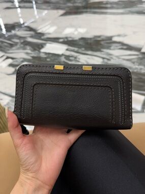 Chloe Marcie Leather Wallet - Brown | Authentic